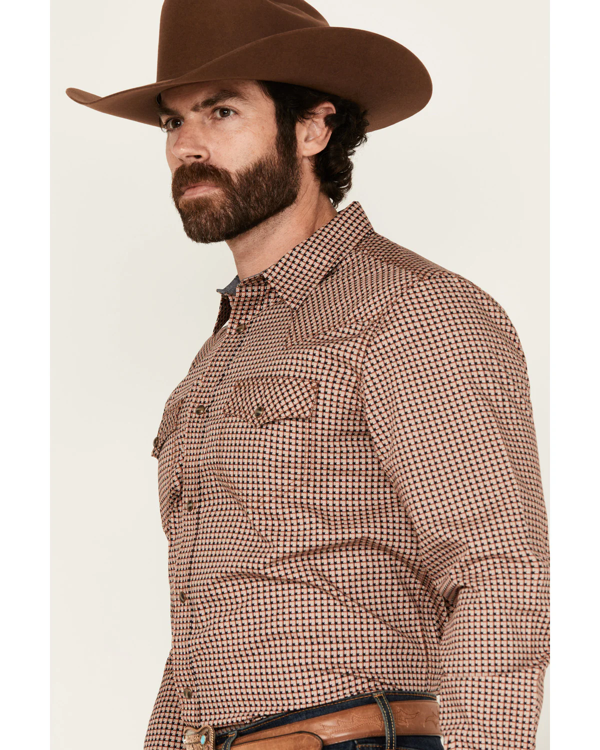 Cody James Men's Ramon Plaid Print Long Sleeve Snap Western Shirt - Image 2