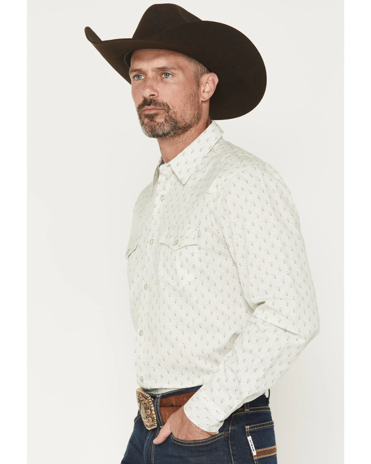 Cody James Men's Rocky Range Paisley Print Long Sleeve Snap Western Shirt - Image 2