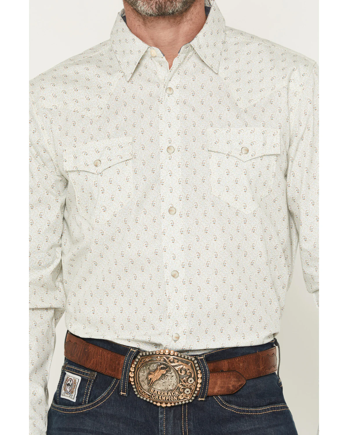 Cody James Men's Rocky Range Paisley Print Long Sleeve Snap Western Shirt - Image 3