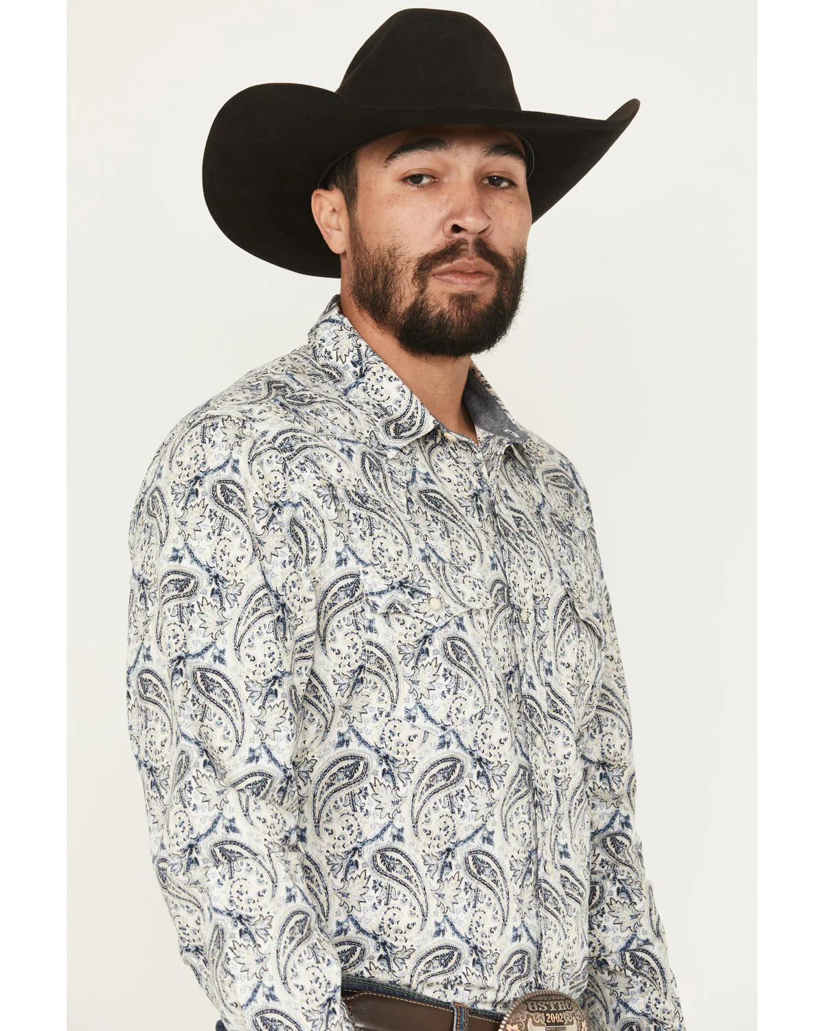 Cody James Men's Rodeo Runway Paisley Print Long Sleeve Snap Shirt - Image 2