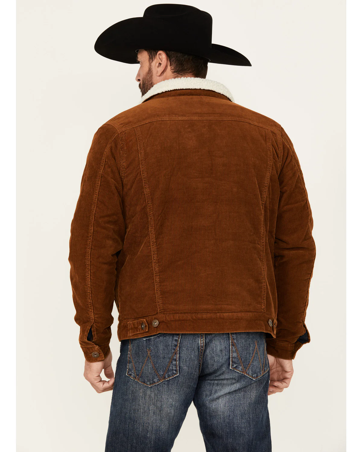 Cody James Men's Roscoe Corduroy Sherpa Lined Trucker Jacket - Image 4