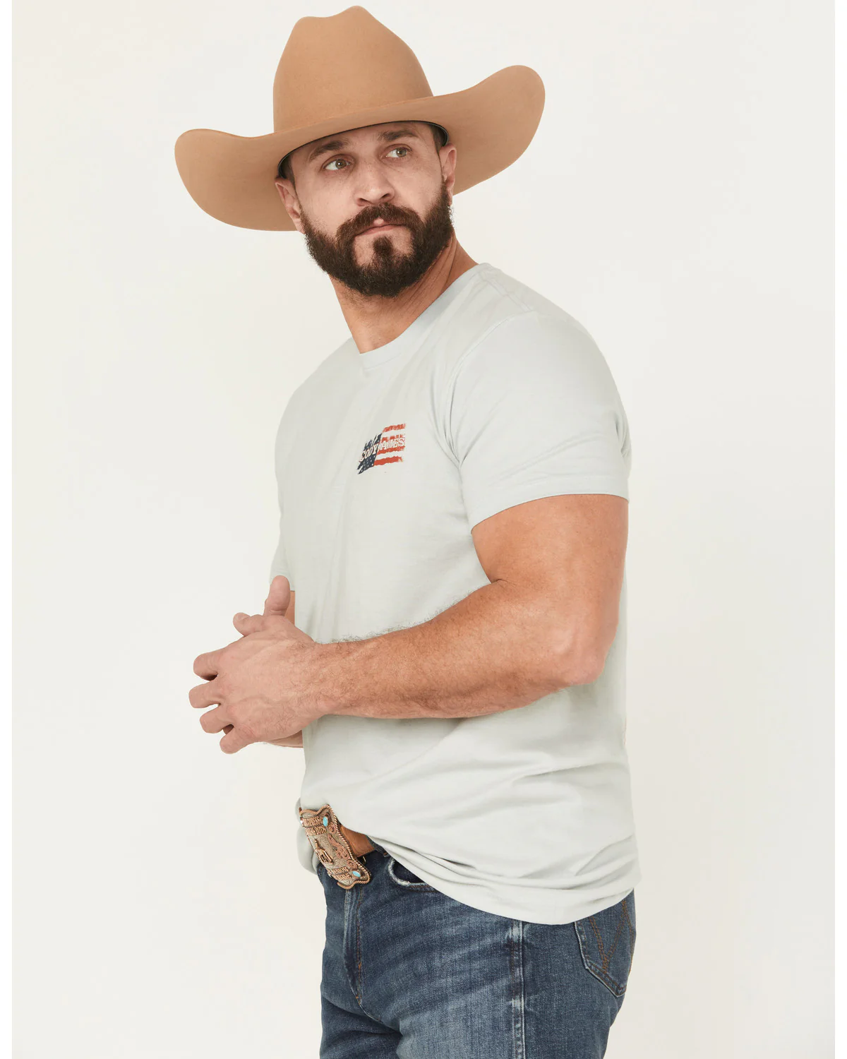 Cody James Men's Rugged Flag Short Sleeve Graphic T-Shirt - Image 3