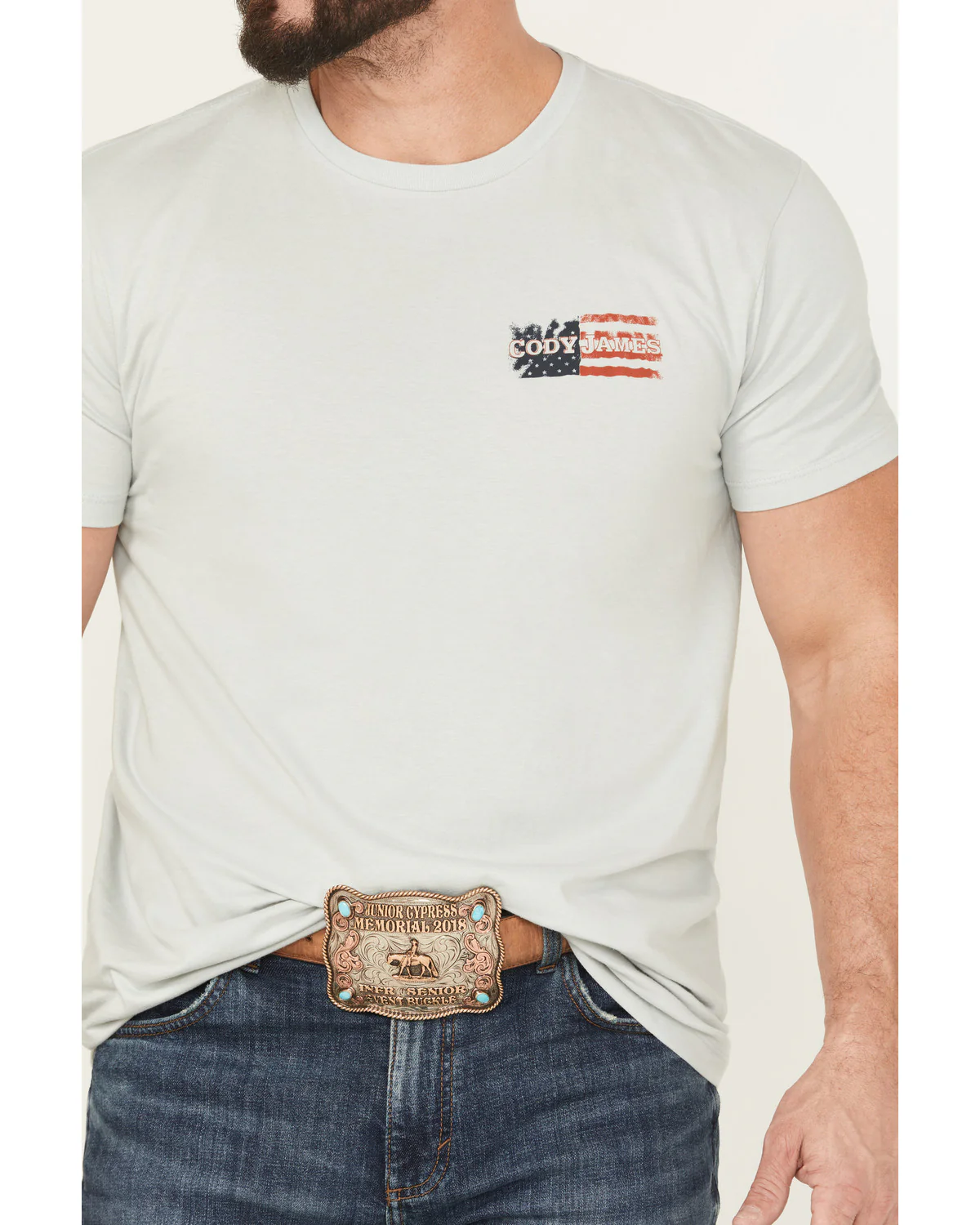 Cody James Men's Rugged Flag Short Sleeve Graphic T-Shirt - Image 4