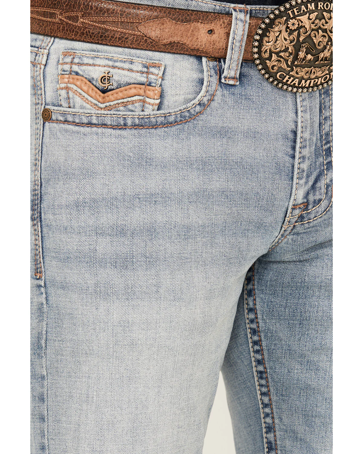 Cody James Men's Sawbuck Wash Jackson Slim Straight Stretch Denim Jeans - Image 2
