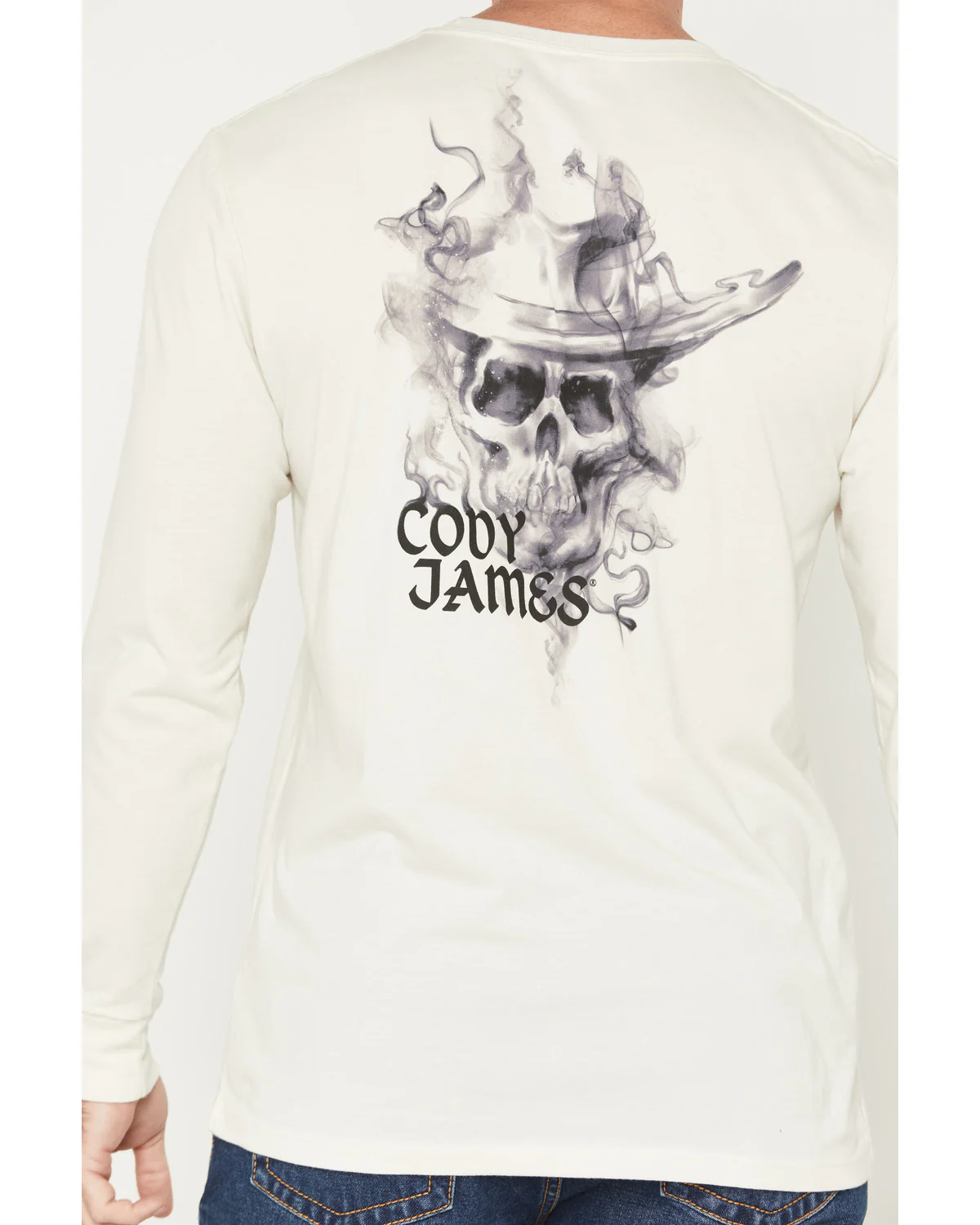 Cody James Men's Smoke Skeleton Long Sleeve Graphic T-Shirt - Image 4