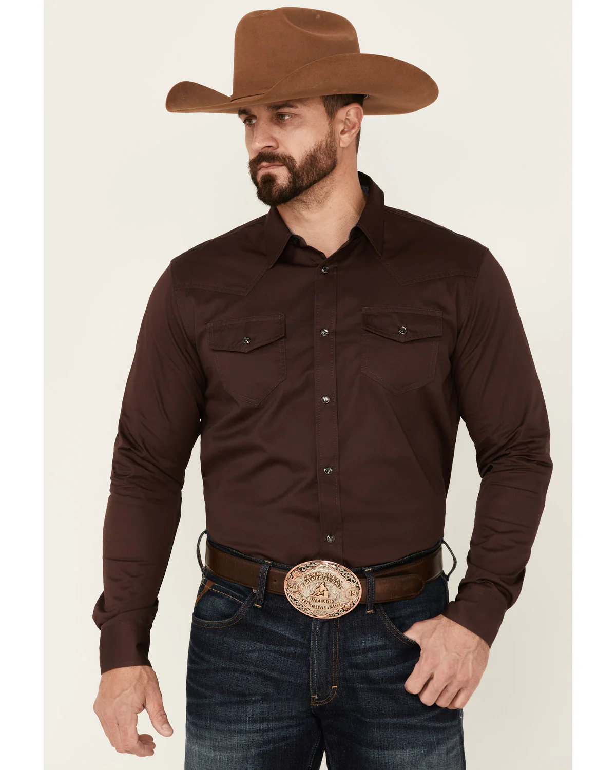 Cody James Men's Solid Treadstone Long Sleeve Pearl Snap Western Shirt - Image 5