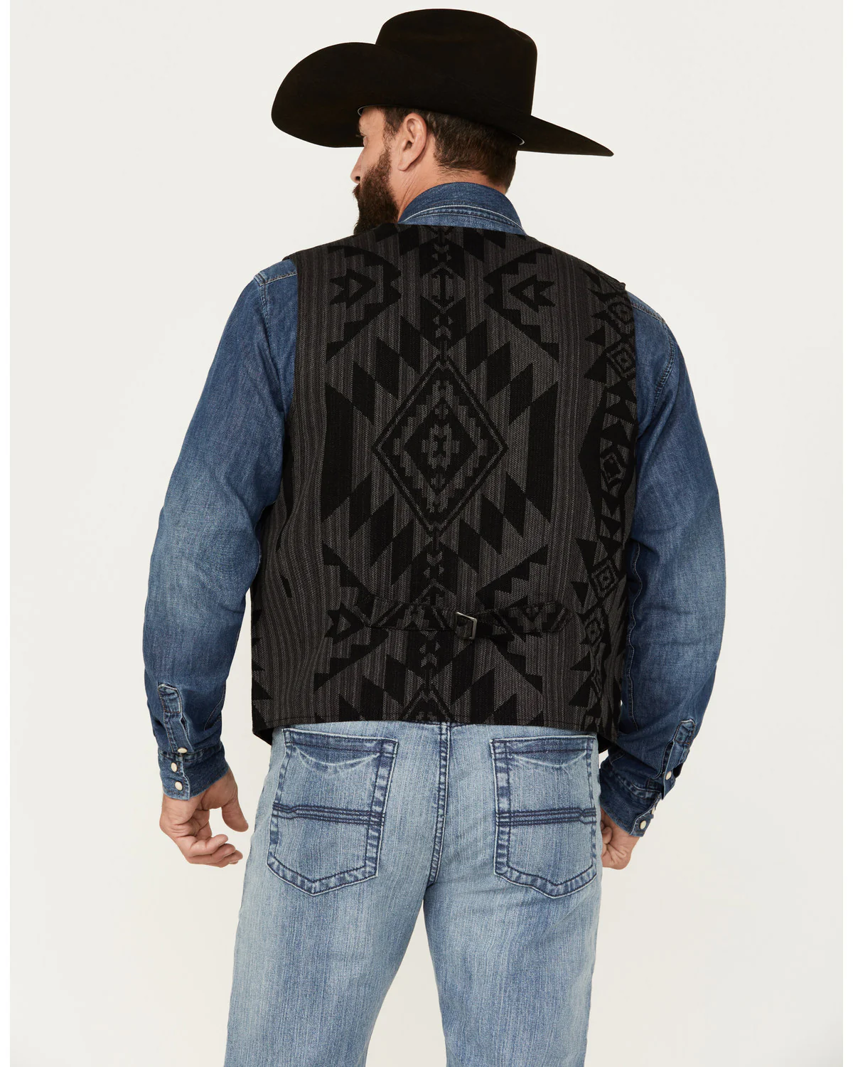 Cody James Men's Southwestern Print Jacquard Vest - Image 4