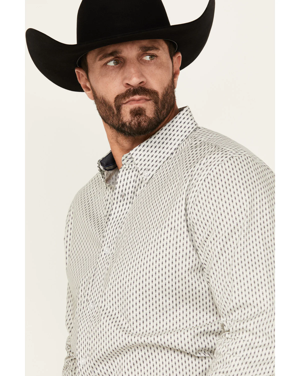 Cody James Men's Stirling Geo Print Long Sleeve Button-Down Stretch Western Shirt - Image 2