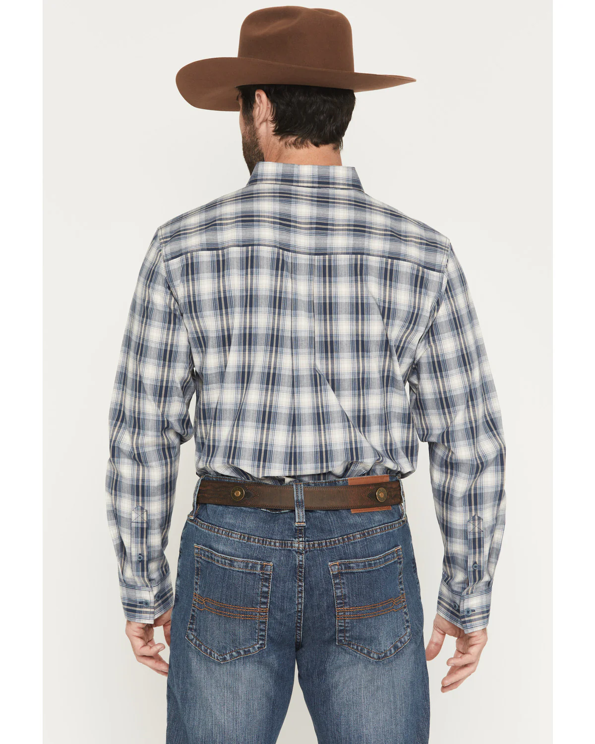 Cody James Men's Tennessee Trail Plaid Print Long Sleeve Button-Down Stretch Western Shirt - Image 4