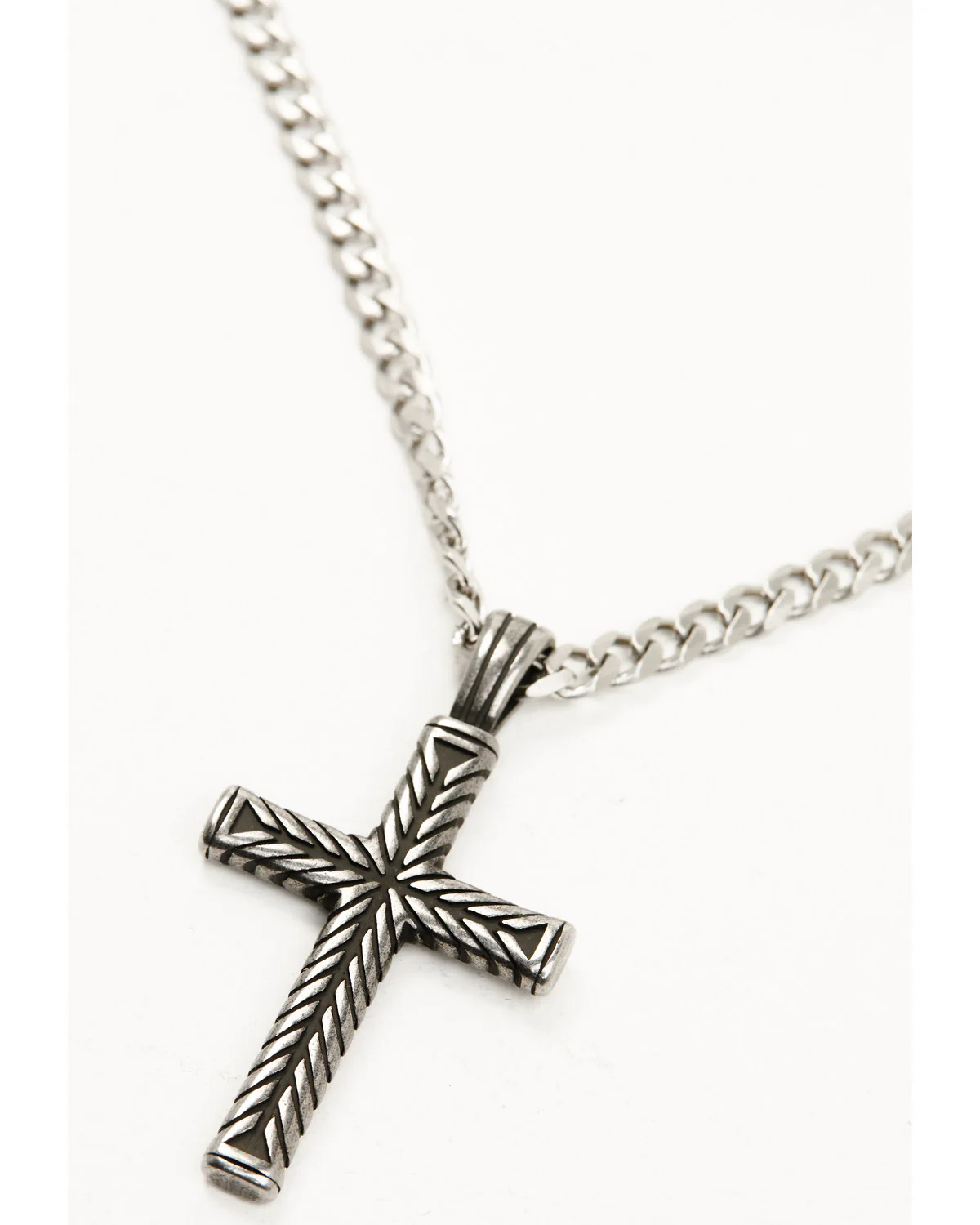Cody James Men's Textured Chevron Cross Necklace - Image 3
