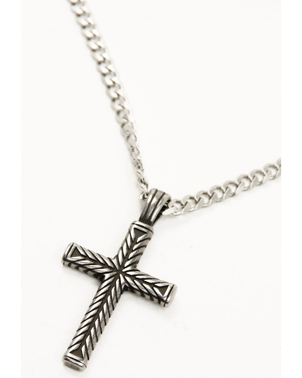 Cody James Men's Textured Chevron Cross Necklace - Image 4