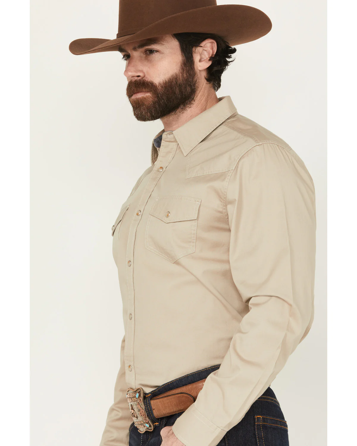 Cody James Men's Threadstone Solid Long Sleeve Snap Western Shirt - Image 2