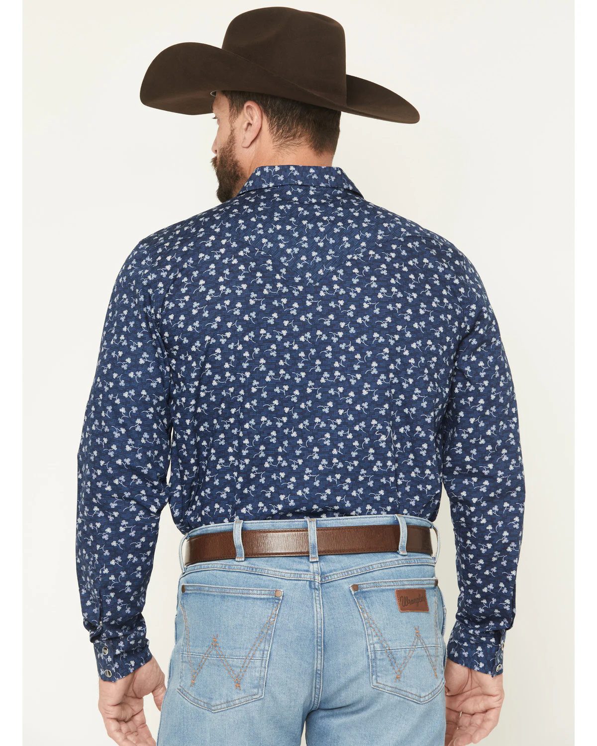 Cody James Men's Tidal Wave Micro Floral Print Long Sleeve Snap Western Shirt - Image 4