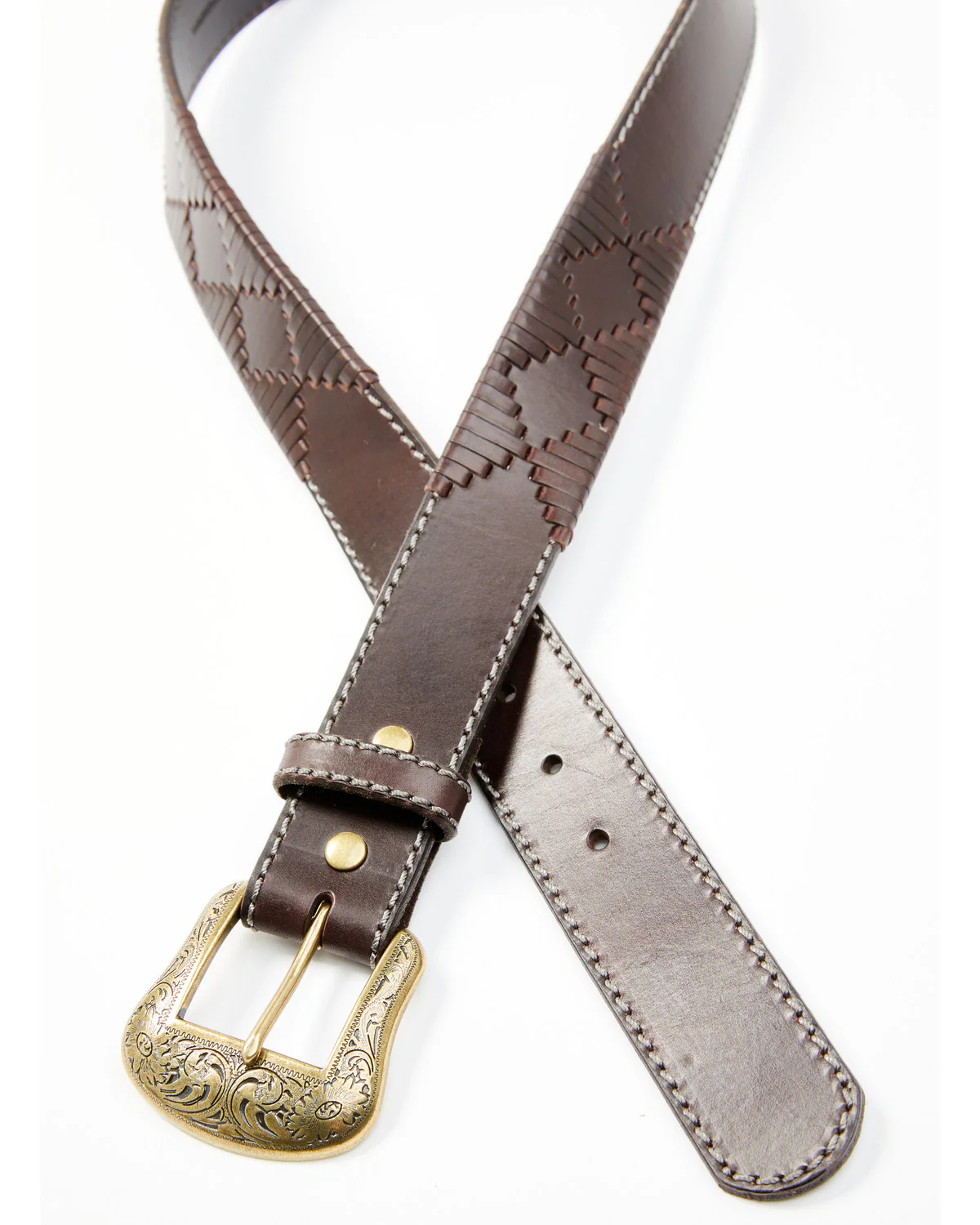Cody James Men's Tonal Leather Stitch Belt - Image 2