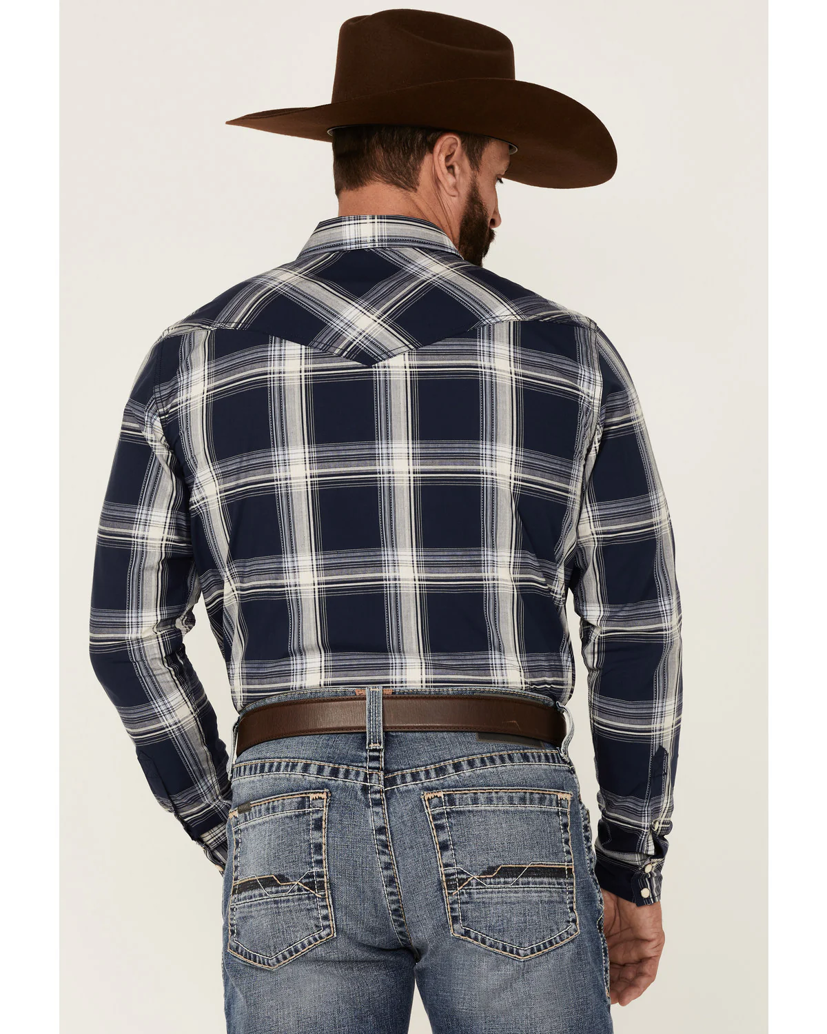 Cody James Men's Transfer Large Plaid Long Sleeve Snap Western Shirt - Image 4