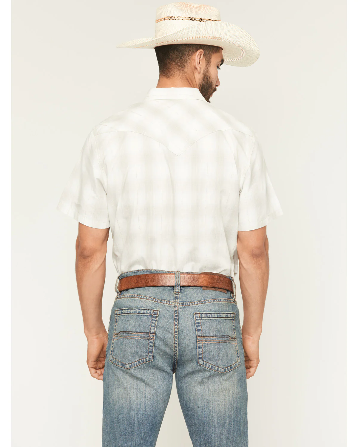 Cody James Men's Volcano Plaid Print Short Sleeve Snap Western Shirt - Image 4