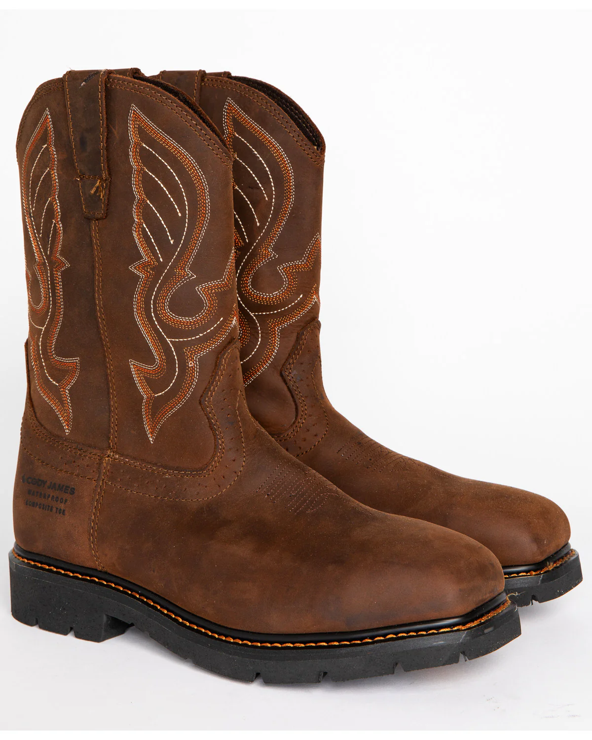 Cody James Men's 10" Waterproof Pull-On Work Boots - Composite Toe