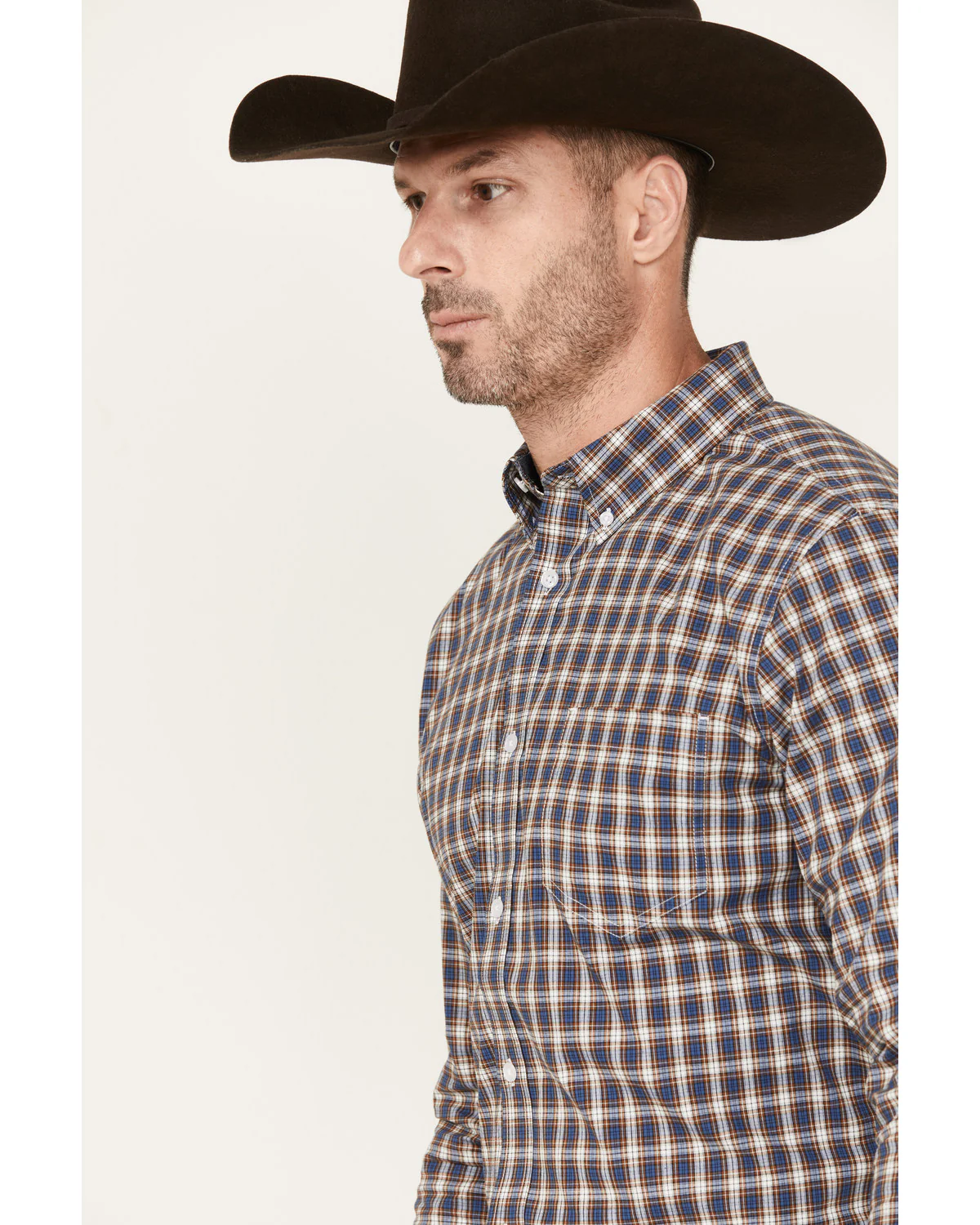 Cody James Men's Wes Plaid Print Long Sleeve Button-Down Stretch Western Shirt - Image 2