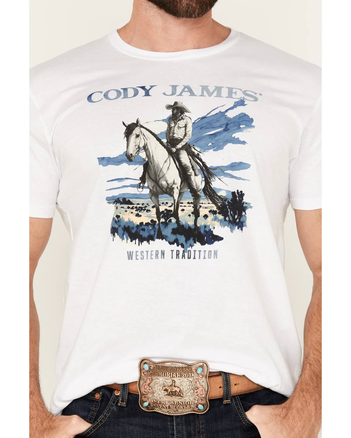Cody James Men's Western Tradition Cowboy Short Sleeve Graphic T-Shirt - Image 3