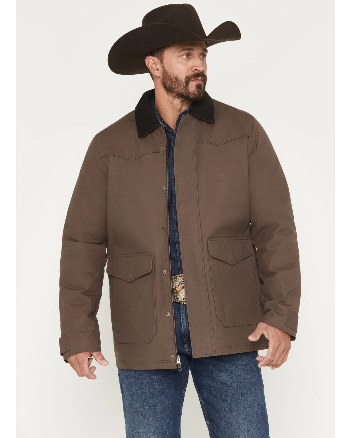 Cody James Men's Weston Canvas Long Rancher Jacket