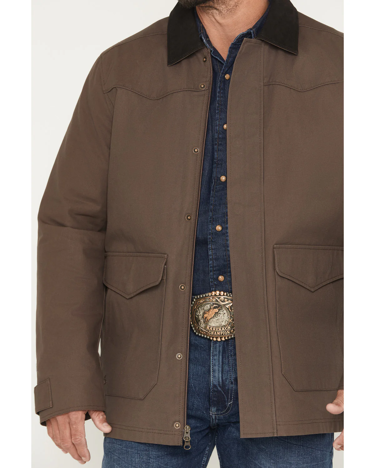 Cody James Men's Weston Canvas Long Rancher Jacket - Image 3