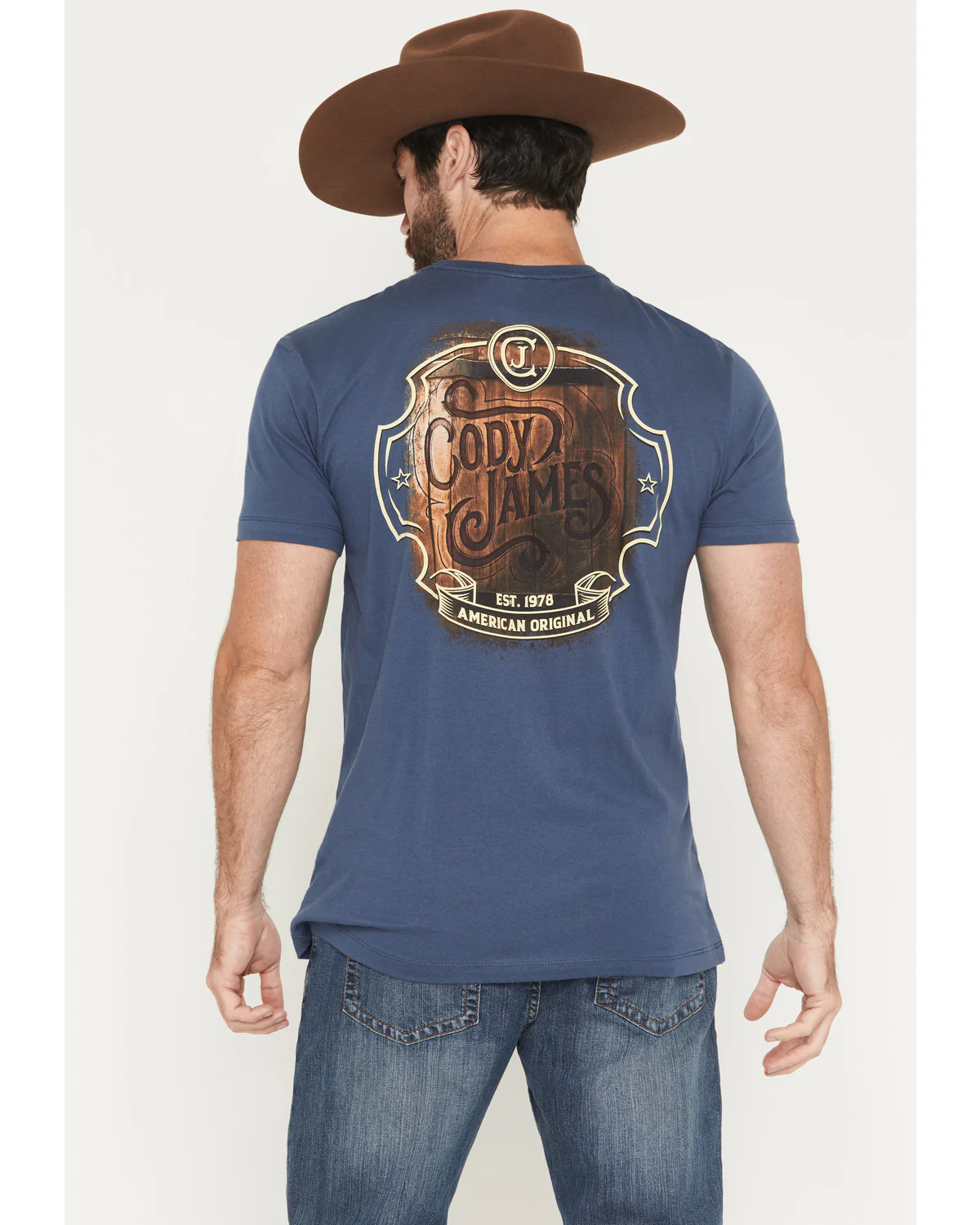 Cody James Men's Whiskey Barrel Logo Short Sleeve Graphic T-Shirt