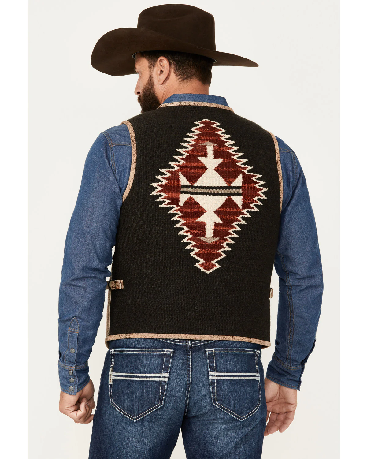 Cody James Men's White Buffalo Suede Vest - Image 4
