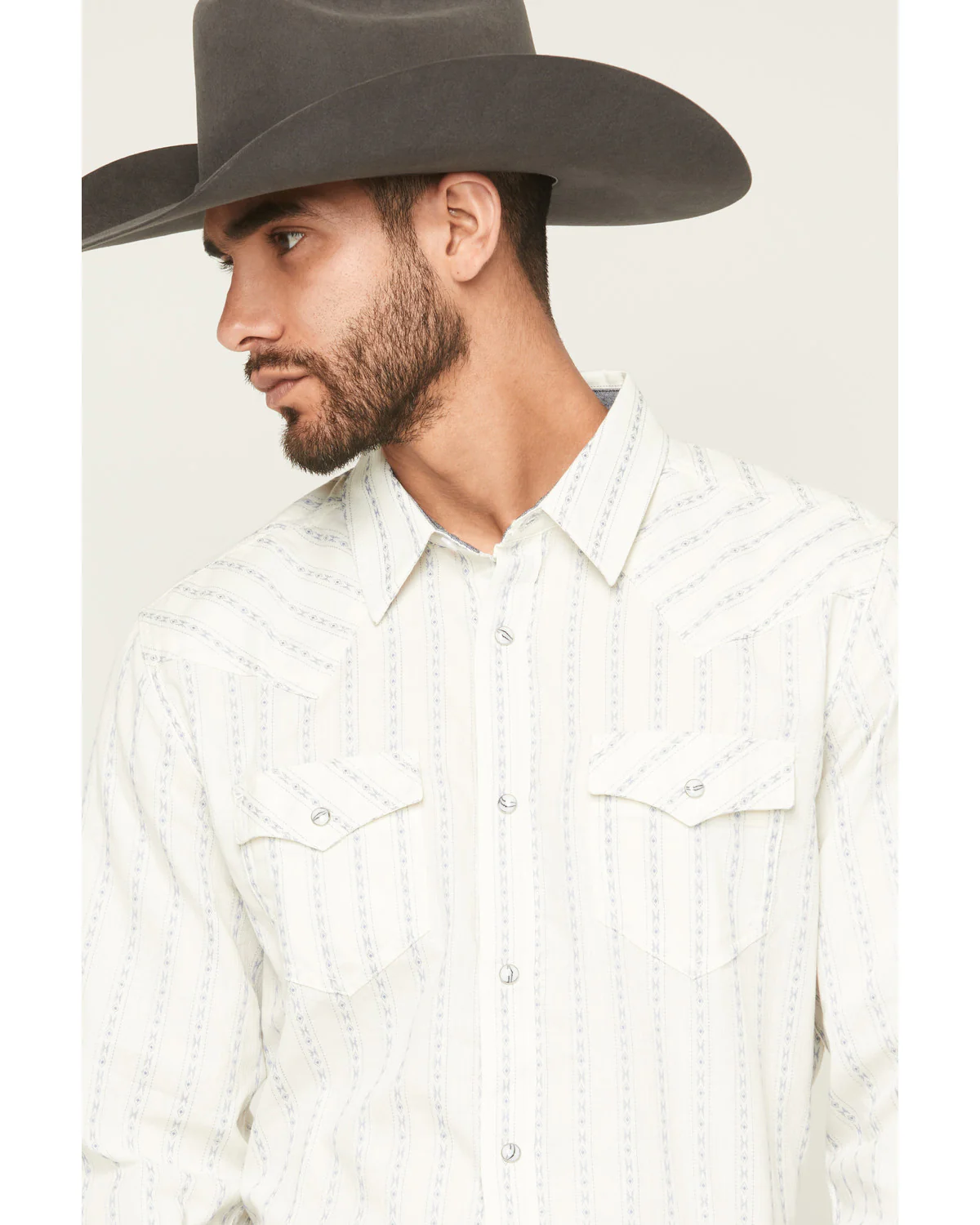 Cody James Men's Wyatt Stripe Print Long Sleeve Snap Western Shirt - Image 2