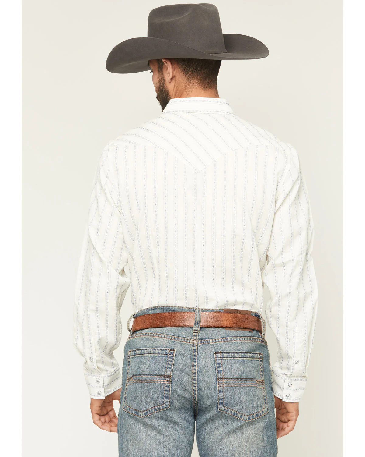 Cody James Men's Wyatt Stripe Print Long Sleeve Snap Western Shirt - Image 4