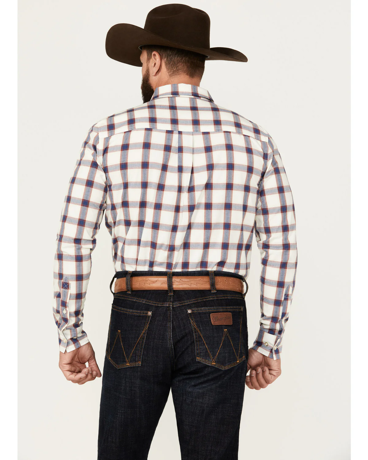 Cody James Men's Yeehaw Plaid Print Long Sleeve Button-Down Stretch Western Shirt - Image 4