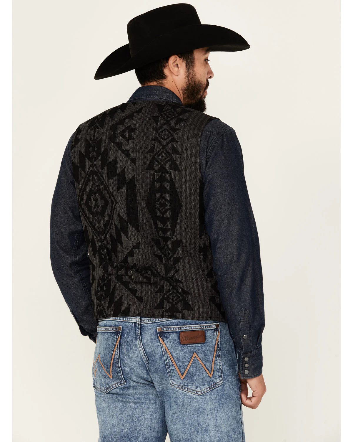 Cody James Men's Yuma Southwestern Jacquard Vest - Image 4