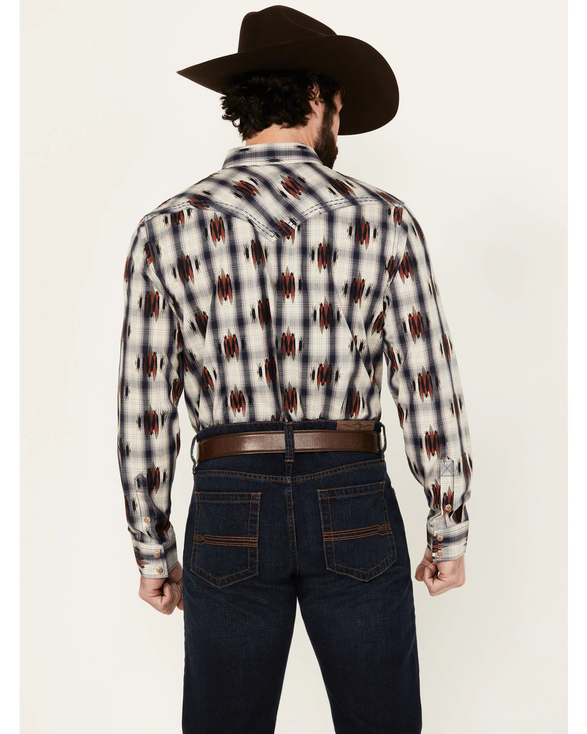 Cody James Men's Zion Sunset Southwestern Plaid Print Long Sleeve Snap Western Shirt - Image 4