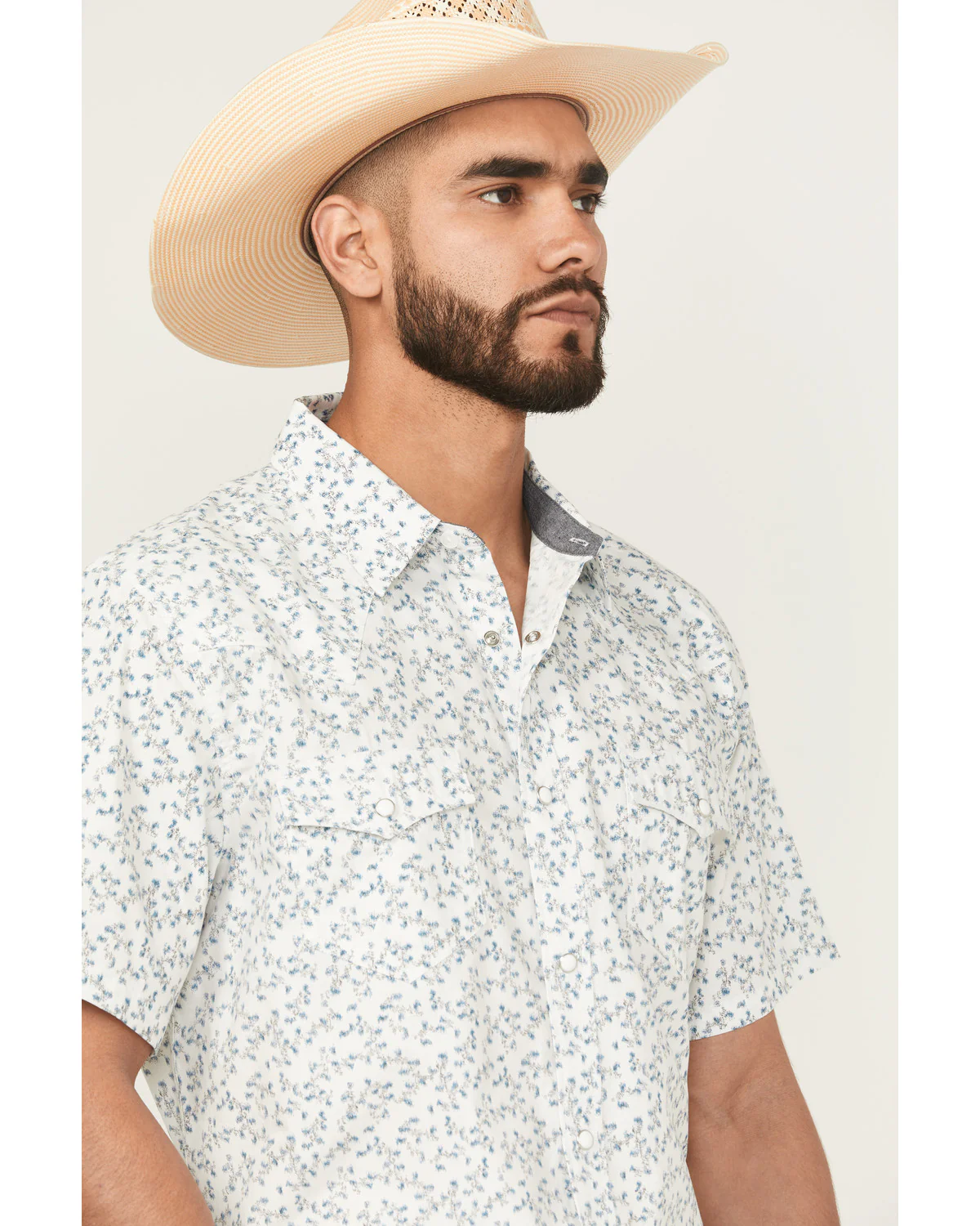 Cody James Rodeo Drive Floral Print Short Sleeve Snap Western Shirt - Image 2