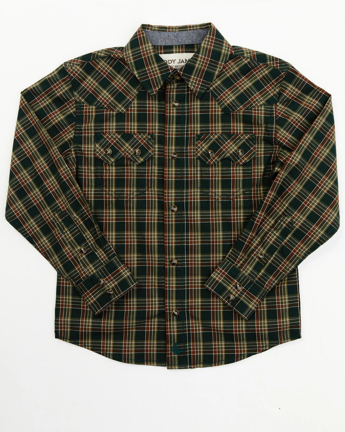 Cody James Toddler Boys' Douglas Fir Plaid Print Long Sleeve Snap Western Shirt - Toddler